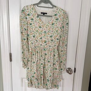 Banana Republic Floral Dress with Green Accents